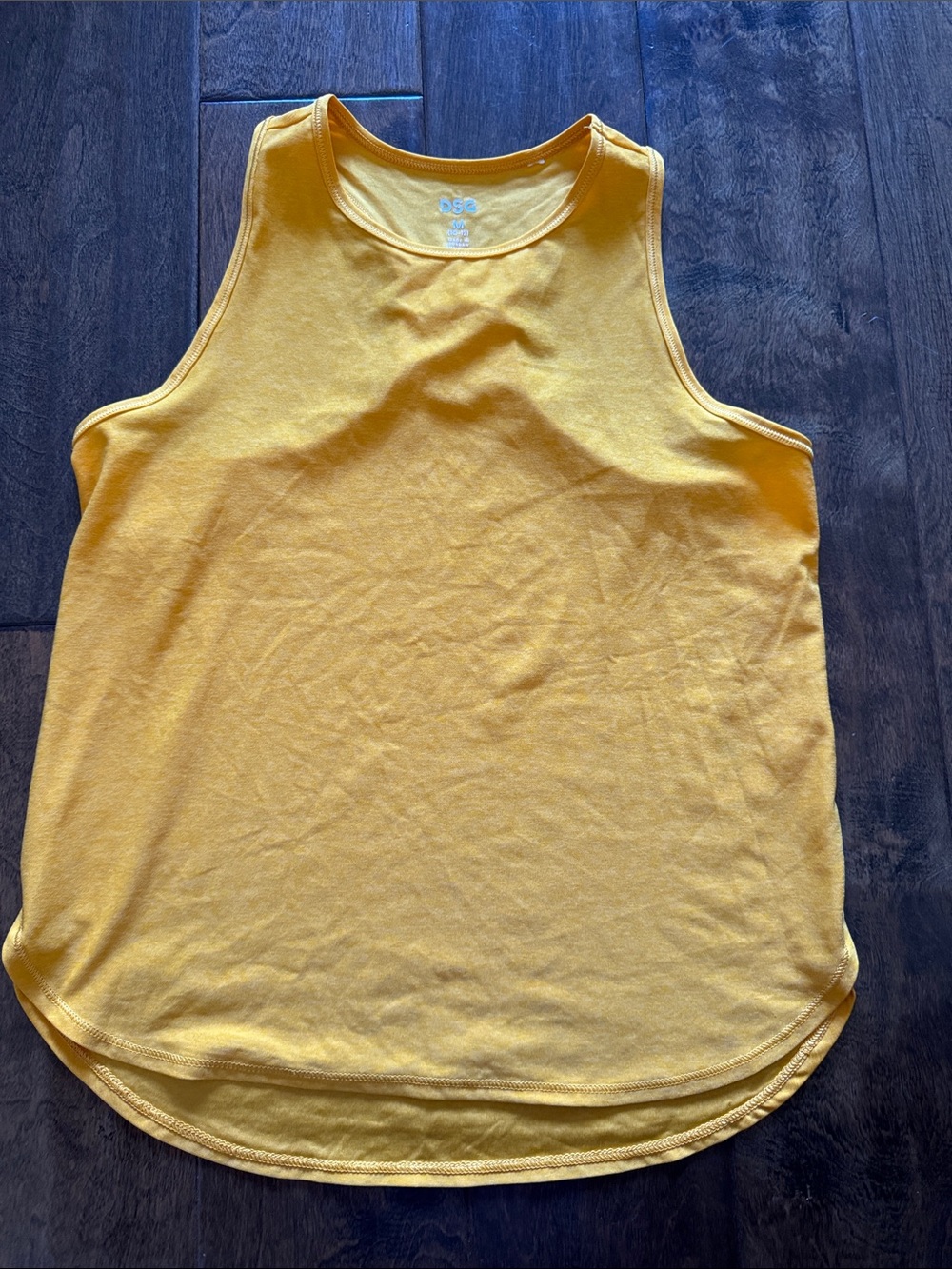 DSG Yellow Scoop Neck Tank Top